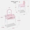 Alternate view of Kids Wooden Pretend Play Vanity and Chair Set w/ Mirror