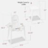 Kids Wooden Pretend Play Vanity and Chair Set w/ Mirror