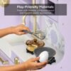 Pretend Play Kitchen Wooden Toy Set for Kids with 11 Accessories