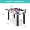 48in Foosball Table for Kids & Adults w/ 2 Balls