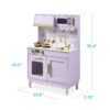 Pretend Play Cottage Kitchen Wooden Toy Set for Kids w/ 5 Accessories