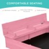 Kids Cedar Sandbox w/ Sand Screen, 2 Benches - 47x47in