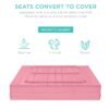 Kids Cedar Sandbox w/ Sand Screen, 2 Benches - 47x47in