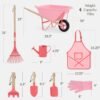 Alternate view of Kids Gardening Tool Set with Wheelbarrow 8pc