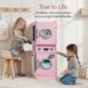 Additional product view of Pretend Play Kids Wooden Washer & Dryer Set w/ Laundry Accessories