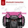 12V Kids Ride-On 4-Wheeler Quad ATV Car w/ 3.7mph Max, Bluetooth, Headlights