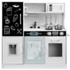 Pretend Play Kitchen Wooden Toy Set for Kids with 11 Accessories