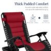 Oversized Padded Zero Gravity Chair, Folding Recliner w/ Headrest, Side Tray