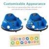 6V Kids Ride On Bumper Car Toy w/ Remote, Harness, Lights, 360 Degree Spin