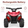6V Kids Ride-On 4-Wheeler Quad ATV Car w/ 1.8mph Max Speed, Treaded Tires