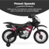 Additional product view of 6V Kids Electric Ride-On Motorcycle Toy w/ Training Wheels, Lights, Music