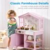 Alternate view of Pretend Play Wooden Farmhouse Kitchen Set w/ Storage, 5 Accessories