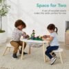 Alternate view of 2-in-1 Kid’s Building Block Table w/ 2 Stools, Storage Compartment