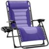 Oversized Padded Zero Gravity Chair, Folding Recliner w/ Headrest, Side Tray