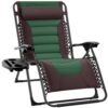 Oversized Padded Zero Gravity Chair, Folding Recliner w/ Headrest, Side Tray