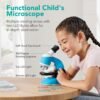 Alternate view of 30-Piece STEM Kids Microscope Science Kit w/ 100x, 600x, 1200x Zoom, Case