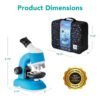30-Piece STEM Kids Microscope Science Kit w/ 100x, 600x, 1200x Zoom, Case
