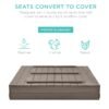 Additional product view of Kids Cedar Sandbox w/ Sand Screen, 2 Benches – 47x47in