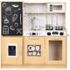 Pretend Play Kitchen Wooden Toy Set for Kids with 11 Accessories