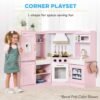 Alternate view of Pretend Play Corner Kitchen Wooden Toy Set for Kids w/ Lights, Sounds