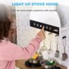 Pretend Play Corner Kitchen Wooden Toy Set for Kids w/ Lights, Sounds