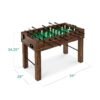 Alternate view of Large Full-Size Foosball Table w/ 2 Balls, 2 Cup Holders – 54in