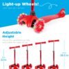Alternate view of Kids Mini Kick Scooter Toy w/ Colorful Light-Up Wheels, Adjustable T-Bar