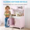 Pretend Play Cottage Kitchen Wooden Toy Set for Kids w/ 5 Accessories