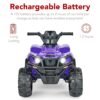 12V Kids Ride-On 4-Wheeler Quad ATV Car w/ 2.4mph Max, Bluetooth, Headlights
