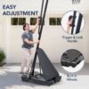 Adjustable 4.4-10ft Basketball Hoop, w/ Shatterproof Backboard, Ball Return